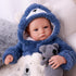 17 Inch 3 BABESIDE Lifelike Reborn Baby Dolls Boy - Handmade Realistic Baby Doll Cloth Soft Body Realistic-Newborn