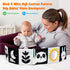 OKOOKO Black and White Baby Book, High Contrast Soft Toy for 0-6 Months, Tummy Time Crib Stroller Montessori