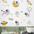 RARJSM Wall Stickers, Astronaut Planet Outer Space Stars DIY Vinyl Removable Large Decals for Kids Bedroom Living Room