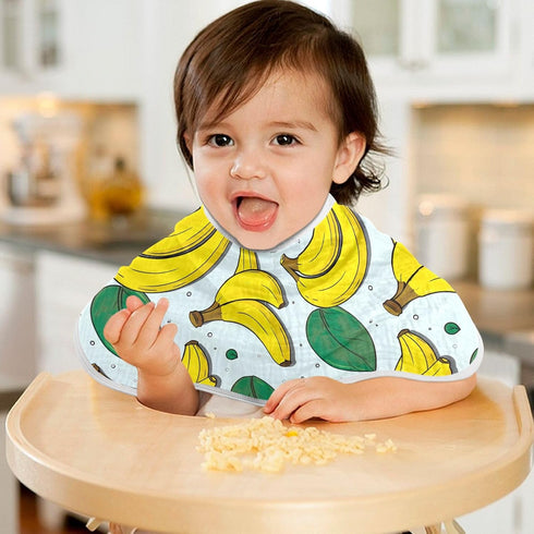 J JOYSAY 22''x11'' 4 1 Pack Banana Baby Burp Cloths for Boys Girls Large Cotton Baby Washcloths Extra Absorbent Soft