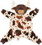Longhorn Baby Security Blanket Lovey Baby Shower Cow Spotted Cowhide Print Stuffed