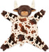Longhorn Baby Security Blanket Lovey Baby Shower Cow Spotted Cowhide Print Stuffed