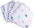 DECORNIJIA 5pcs Cotton Burping Cloths Washcloths for Babies Unisex Soft Absorbent Burp Clothes
