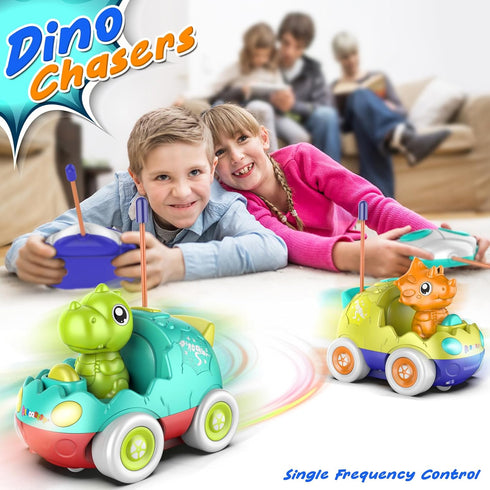 18+Months 2 3 4 5 3+ -2 Pack AEROQUEST Remote Control Car for Toddlers Toddler Toys for RC Cars with LED Lights & Music