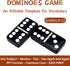 Set 6 Set Bucher&Rossini Dominoes Double - Classic Black Domino's Game for Adults and Kids Idea Gift Present for Domino
