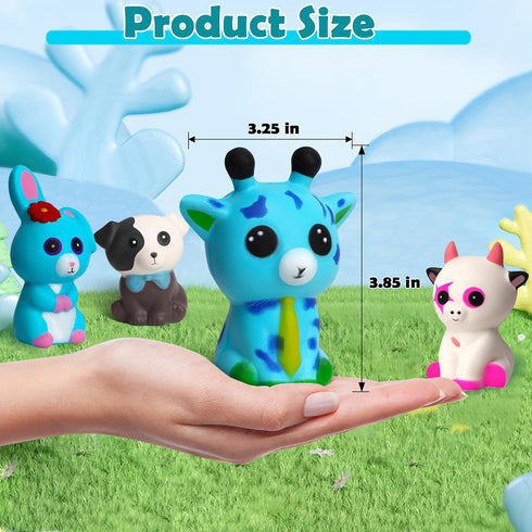 POKONBOY Jumbo Squishies - 8 Pack Animal Cream Scented Slow Rising Toys for Stress Relief, Kawaii Cute