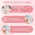 Chuya Baby Bottle Brush Kit -Upgraded Silicone Bottle Cleaning Brush & Nipples Cleaning,Press-Pump Foam Dispenser Brush