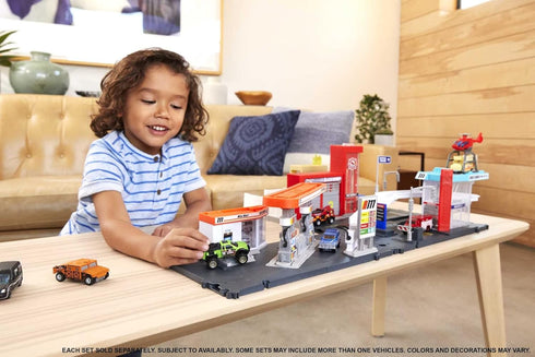 Matchbox Cars Playset, Action Drivers Helicopter Rescue & 1:64 Scale Toy Ambulance & Helicopter, Connects to Other Sets