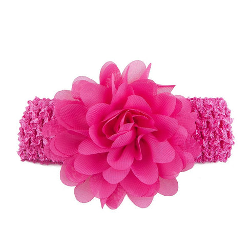 10Pcs Baby Girls Headbands – Soft Elastic Hair Bands with 10 Lovely Colour Chiffon Flowers for Toddlers and Kids