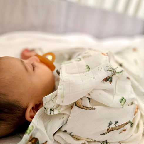 70% 30% 47 47 inches LifeTree Muslin Swaddle Blankets, Baby Swaddling Wrap Nursery Receiving Blanket for Boys & Girls