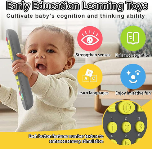 KALUYA 6 Baby Remote Toy, Toddlers TV Remote Control Toy Kids Realistic Play Remote Early Educational Baby Musical Toys