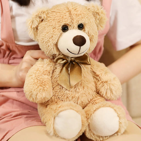 Teddy Bear Stuffed Animals, 13.8 Inches - Plush Toy, Birthday Christmas Gift for Kids, Light Brown