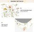 CZXW 52" 28" Botanical Floral Pattern Crib Sheets Fitted x Natural Cotton Soft & Breathable for Baby Crib Mattress