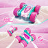 2.4GHz 4WD 360 6-8, 8-12 Tecnock Pink Remote Control Car for Girls and Boys, RC Cars with USB-C Easy Charging, Double