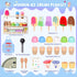 Counter Playset 2 3 4 5 6 Wooden Ice Cream Toy, Ice Cream for Kids, Toddler Pretend Play Kitchen Accessories