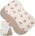 Ali+Oli 2-pk Muslin Burp Cloths for Baby Boys and Girls (Teddy-Taupe) Organic