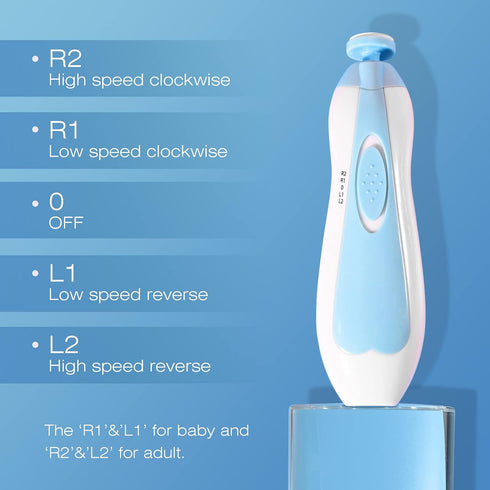 KIYNIDE Trimmer 6 Baby Nail Clippers Baby Safe Electric Nail File Kit for Newborn Infant Toddler Kids Toes