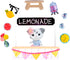 Sweet & Sour Lemonade Stand, Complete Set with Miniature Doll Figure, 9 Pieces, Ages 3+