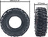 6-Spoke 1.9" Rubber Tires & 108mm Wheels with 12mm Hex Hub Rims for 1/10 Axial D90 SCX10 CC01 TF2 RC Crawler Car