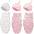 3 Pack Preemie Swaddle Blanket with Hat Set, Baby Receiving Blanket for Preemie Newborns