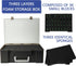 Portable Miniature Figure Storage & Carrying Case - 4 Foam Layers fits 108 Infantry Minis & Large Figures