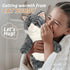 Gray Tabby Cat Stuffed Animals, Microwavable Stuffed Animal Adorable Fluffy Cat Plush for Warmth & Comfort, Heatable