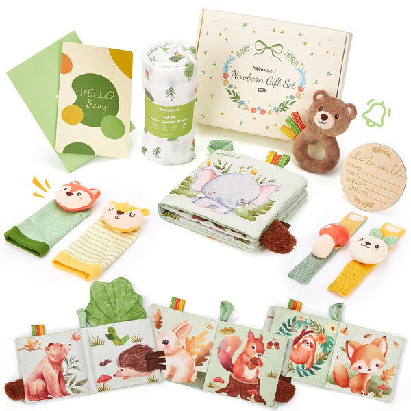 hahaland Baby Shower Gift for New Mom, Newborn Gift Set for Boys
