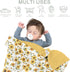 Summer 30x40 Yellow Sunflower Floral Baby Blankets for Girl Boy Boho Sunflowers Leaves Soft Mink Dotted Backing Double