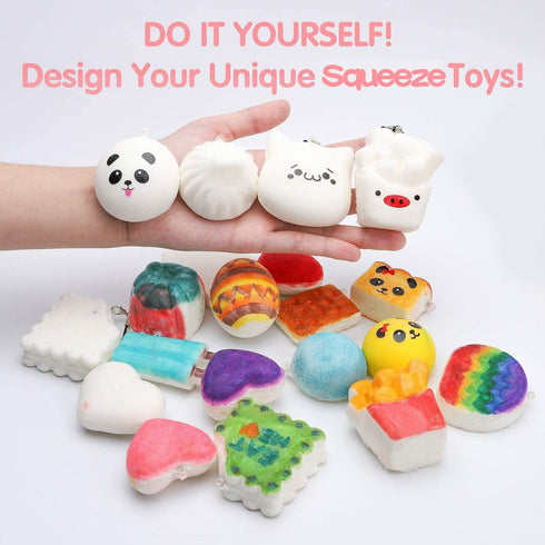 30 WATINC Random Pcs DIY Squeeze Toys Cream Scented Kawaii Simulation Lovely Toy Medium Mini Soft Food Squeeze Bread