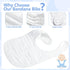 20 Pack 6 Zhanmai Muslin Baby Bibs Adjustable White Drool Bandana Bibs Absorbent Layers for Newborn Baby Girl Boy