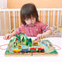 18 Set 3+, 4 Joqutoys Piece Train for Toddlers, Wooden Take-Along Tabletop Railroad for Kids Age Portable Durable Train