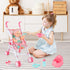 deAO Baby Doll Stroller Crib Bed Nursery Role Play Set, Baby Doll Accessories with Travel Cot and Foldable Stroller