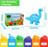 Dinosaur Letters Matching Game, 26 Double-Sided ABC Alphabet Match, Montessori Educational Toy for Kids 1-5 Years