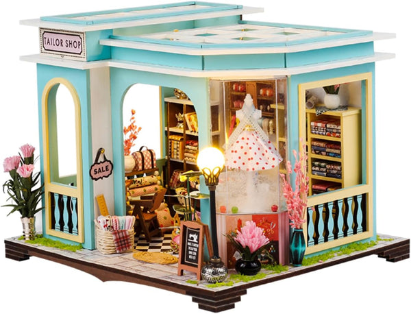 DIY Miniature Dollhouse Room Kit for Teens and Adults, Tailor Shop