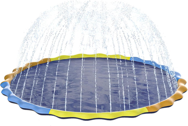 Instraella Splash Pad 120" for Dog and Kids, 10FT Large Non-Slip Sprinkler