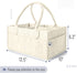 Beige Medium Baby Diaper Caddy Organizer - Stylish Nursery Storage Solution