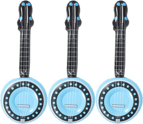 ibasenice 3pcs Inflatable Rock Star Balloons, 80s 90s Party Decoration, Inflatable Musical Instrument Party Props