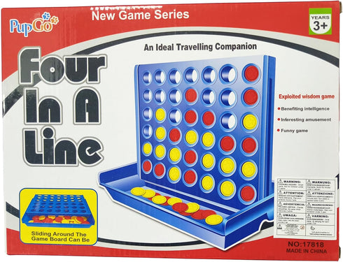 4 in a Row Game Big - Classic Board Game for Kids Ages 3-8, Includes 6 Spare Discs