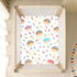 CZXW 52" 28" Rainbow Cake with Sprinkles Crib Sheets Fitted x Natural Cotton Soft & Breathable for Baby Crib Mattress