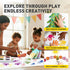 10 Jar Melo Washable Finger Paints Powder for Toddlers, Safe Paints for Baby's Hand and Feet, Non-Toxic Preschool Art