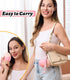 Sunscreen Applicator for Kids, Roll on Sponge Applicator for Sunscreen, Sunblock Buddy Brush Set, Pink