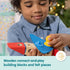 Set (54 Melissa & Doug Blockables Vehicles Snap and Play, Mix and Match Connectable Wooden Building Blocks Play Toy