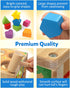 18 Coogam Wooden Montessori Toys for Toddlers, Shape Sorting Cube Fine Motor Skills Game for Year Old Month+ Baby Boys