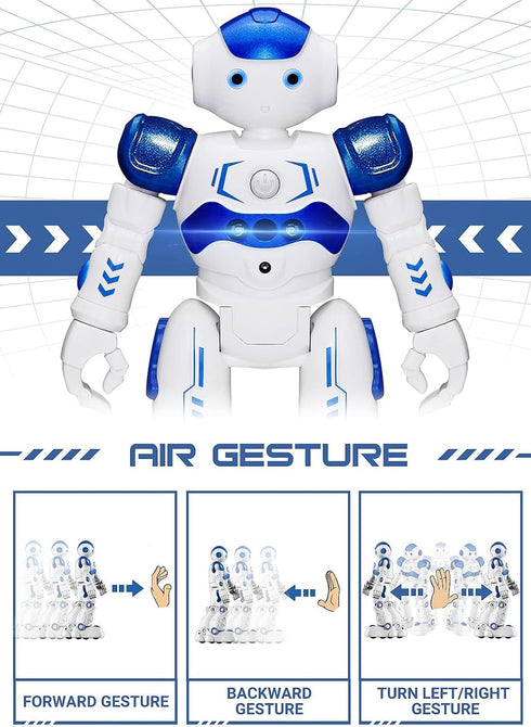 KingsDragon RC Robot Toys for Kids, Gesture & Sensing Programmable Remote Control Smart Robot for Boys Girls Age 3-8