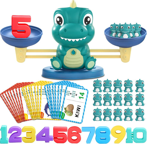 Kaodezhu Dinosaur Math Balance Toys - Montessori Toys for 3 Years Old