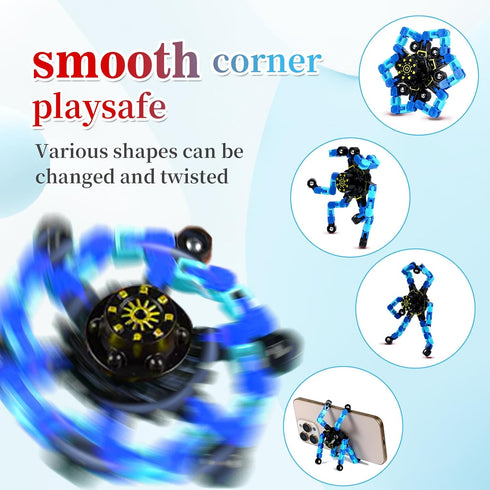 Hdnpea Kids,4PCS Easter Basket Stuffers for Transformable Fidget Spinners for Kids and Adults, Stress Relief Sensory