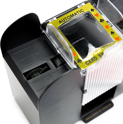 WYZworks 6 Deck Casino Automatic Card Shuffler - Electric Card Mixer for Home Card Games