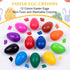 Canscci 12 Pack Crayons,12 Easter Egg Colors Easter Egg-Shaped Crayons for Kids Girls Boys Toddles Easter Basket