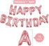 Happy Birthday Balloons Banner - Rose Gold 16 Inch Mylar Foil Letters | Inflatable Party Decor for Kids and Adults |