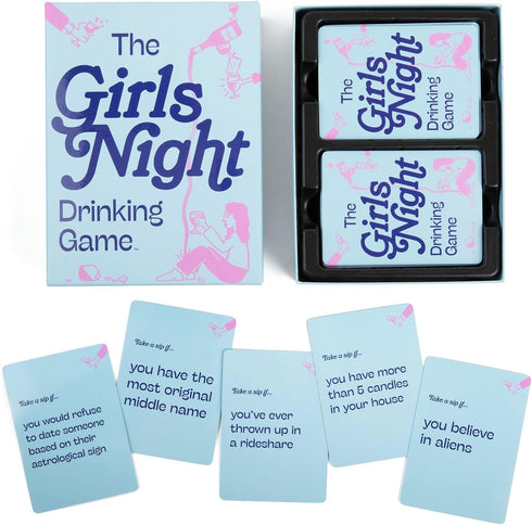 The Girls Night Drinking Game for Bachelorette Party, Girls Night Out, and Game Night